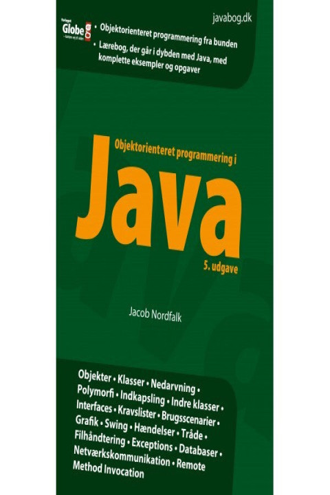 Omslag: Objektorienteret Programmering i JAVA - 6. udgave