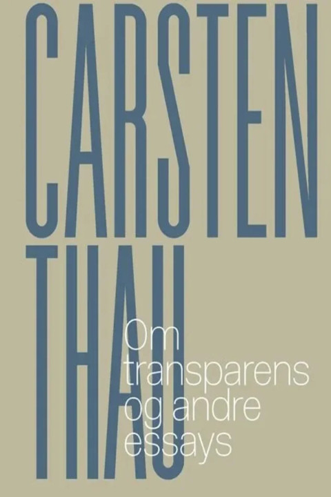 Omslag: Om transparens og andre essays
