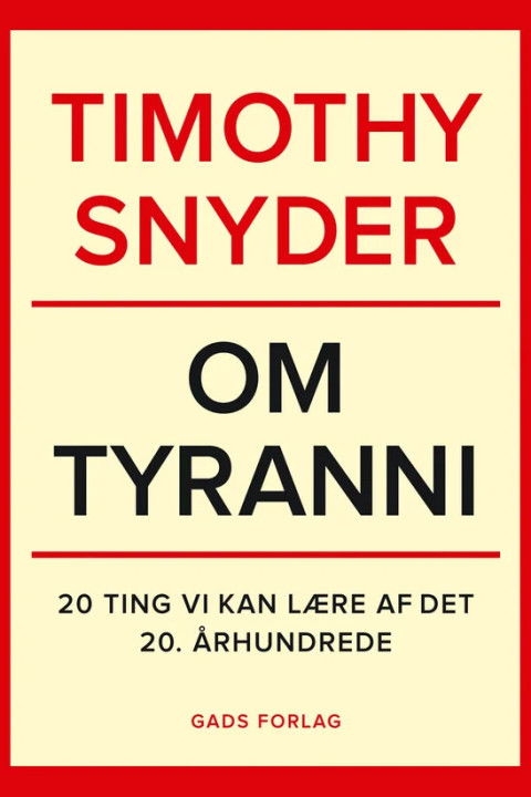 Omslag: Om tyranni
