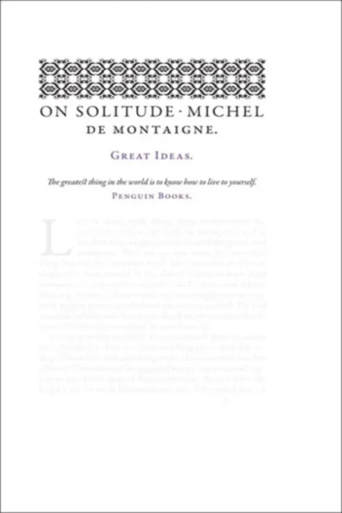 Omslag: On Solitude