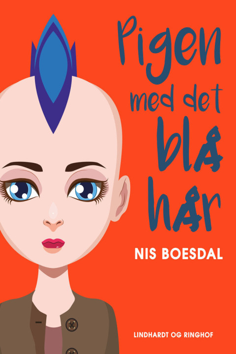 Omslag: Pigen med det blå hår