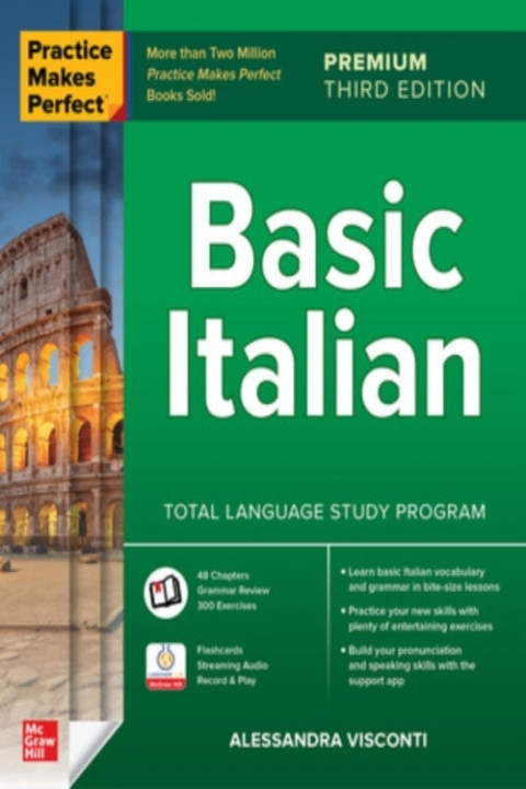 Omslag: Practice Makes Perfect: Basic Italian, Premium Third Edition