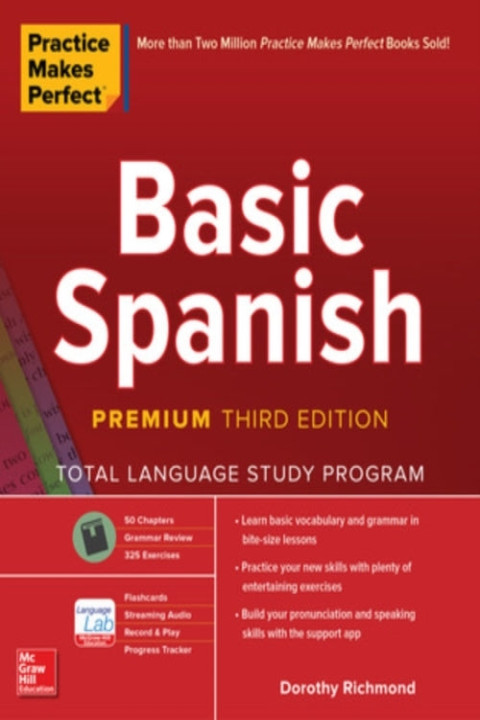 Omslag: Practice Makes Perfect: Basic Spanish, Premium Third Edition
