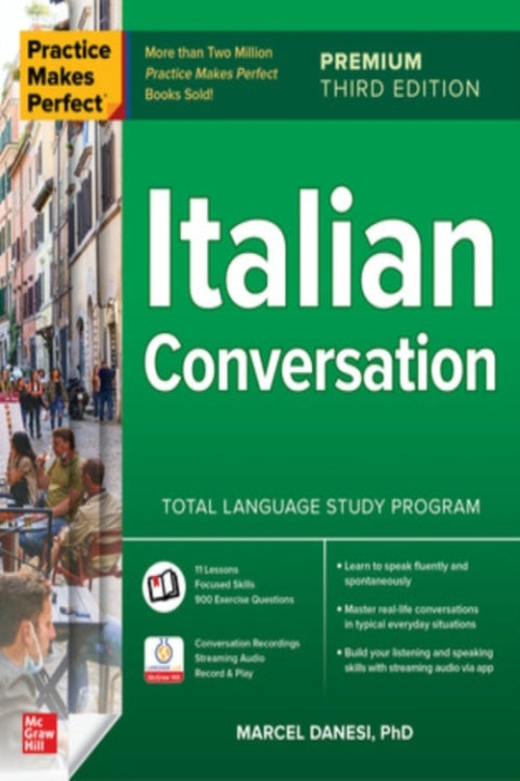 Omslag: Practice Makes Perfect Italian Conversation Premium Third