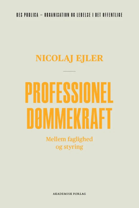 Omslag: Professionel dømmekraft