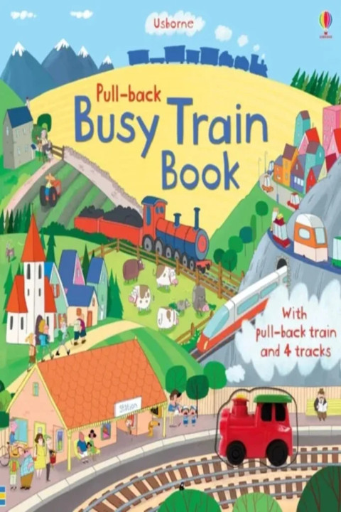 Omslag: Pull-back Busy Train Book