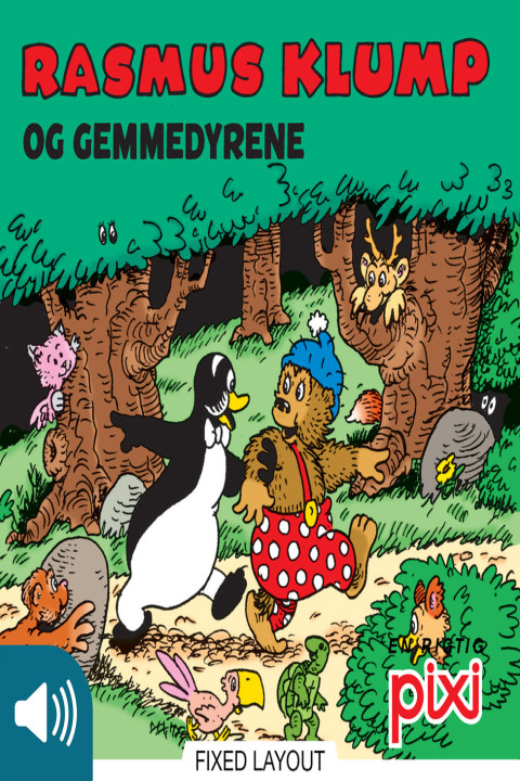 Omslag: Rasmus Klump og gemmedyrene