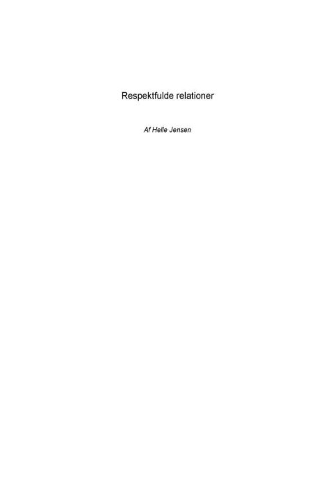 Omslag: Respektfulde relationer