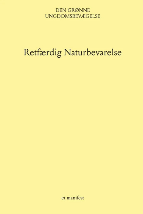 Omslag: Retfærdig Naturbevarelse
