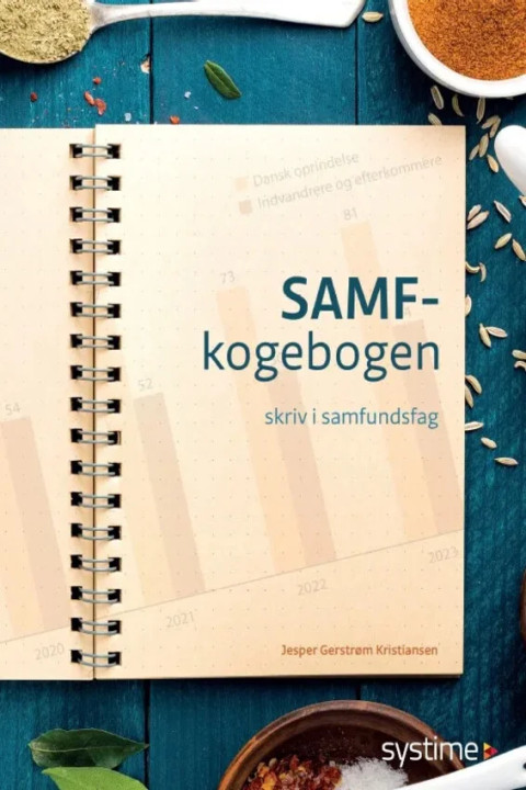 Omslag: Samf-kogebogen - Skriv i samfundsfag