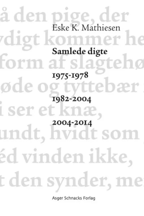 Omslag: Samlede digte 1975-1978 1982-2004 2004-2014