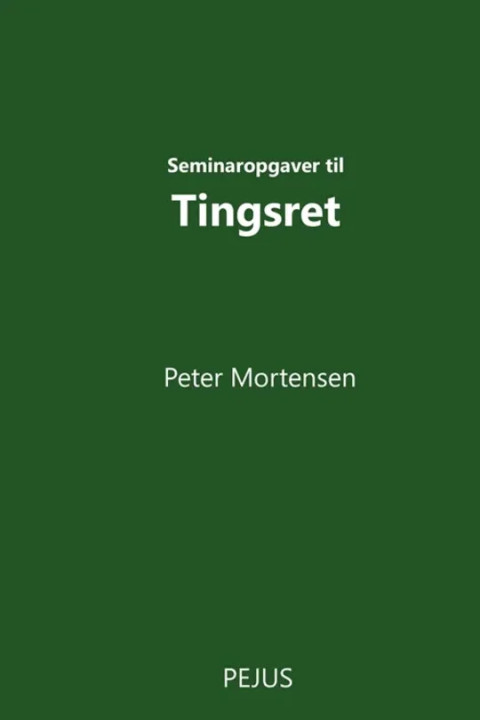 Omslag: Seminaropgaver til Tingsret