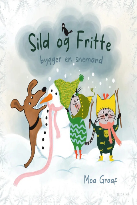 Omslag: Sild og Fritte bygger en snemand