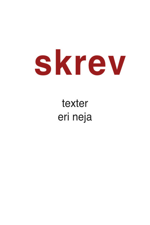Omslag: SKREV