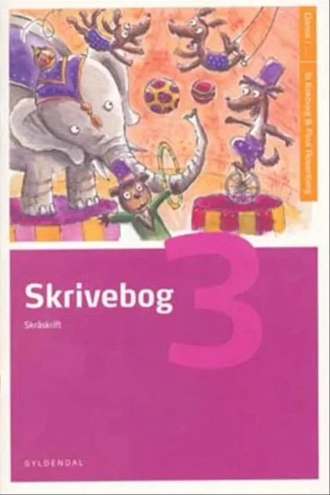 Omslag: Skrivebog 3 - Skråskrift