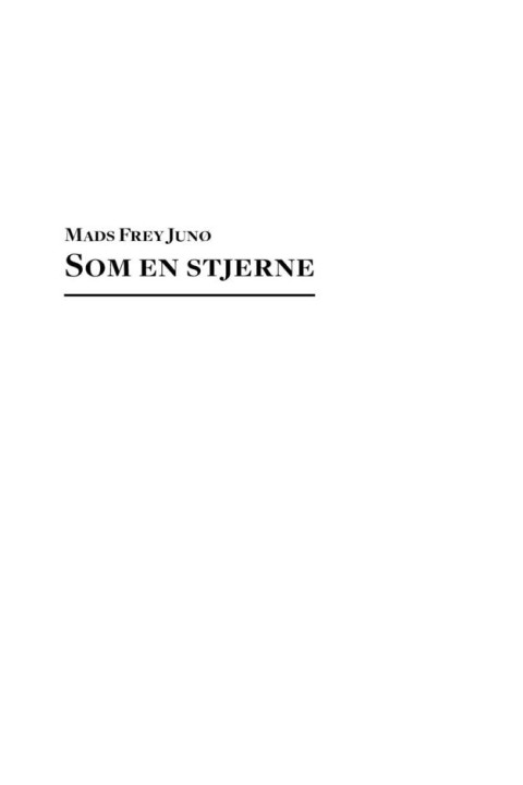 Omslag: SOM EN STJERNE