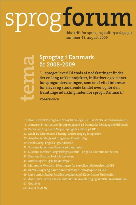Omslag: Sprogfag i Danmark
