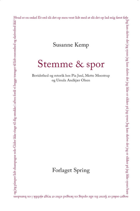 Omslag: Stemme & spor