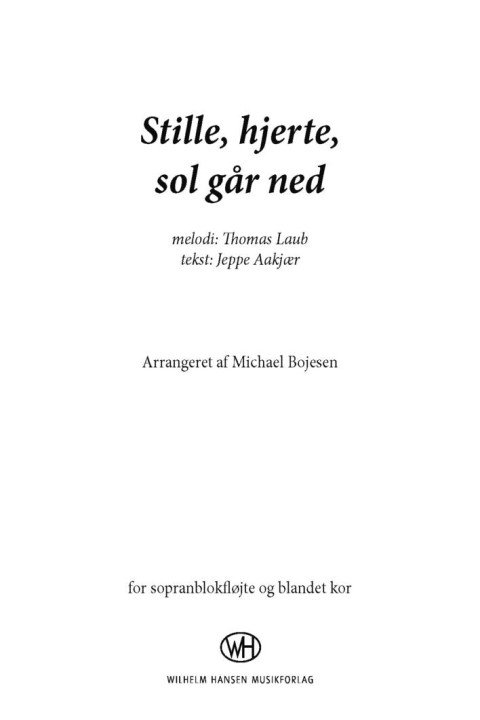Omslag: Stille hjerte, sol går ned