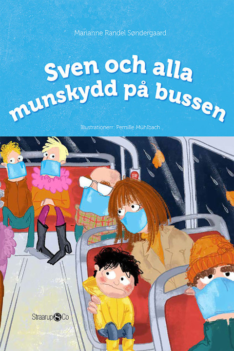 Omslag: Sven och alla munskydd på bussen