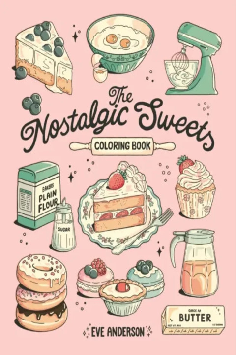 Omslag: The Nostalgic Sweets Coloring Book