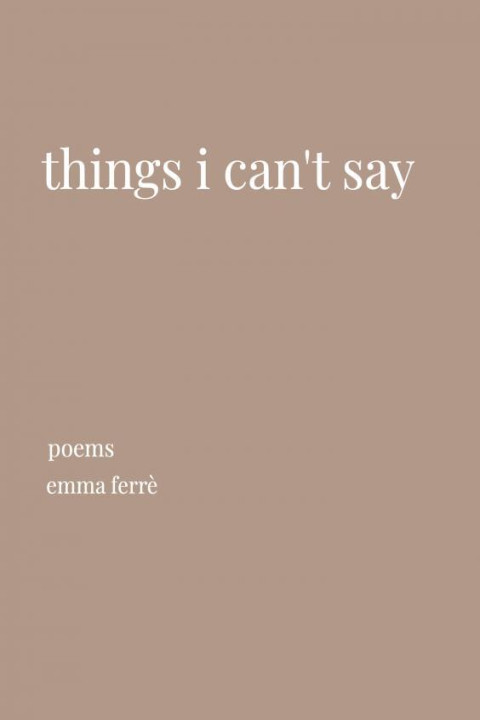 Omslag: things i can t say