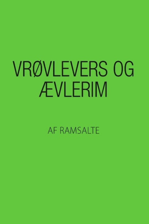 Omslag: Vrøvlevers og ævlerim