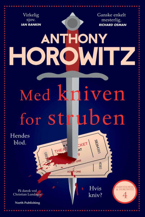 Omslag: Med kniven for struben